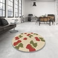 thumbnail image 4 of Ahgly Company Machine Washable Indoor Square Transitional Khaki Gold Area Rugs, 6' Square, 4 of 7