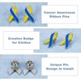 thumbnail image 6 of 40Pcs Blue Awareness Ribbon Enamel Lapel Pins Alloy Ribbon Badges Solidarity Awareness Ribbon Pins Platinum Tone Alloy Brooches for Backpack Clothes 29x18x1.5mm for making, 6 of 7