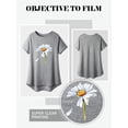 thumbnail image 6 of Xuanfei Women Daisy Print Round Neck Short Sleeve T-Shirt, 6 of 7