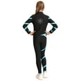 thumbnail image 3 of Manyakai Kids Girls Long Sleeve Figure Skating Jacket with Pants Set 2 Piece Tracksuit Ice Skating Blue Green 8, 3 of 7