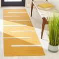 thumbnail image 2 of SAFAVIEH Montauk Oswald Geometric Striped Cotton Runner Rug, Gold/Ivory, 2'3" x 8', 2 of 8