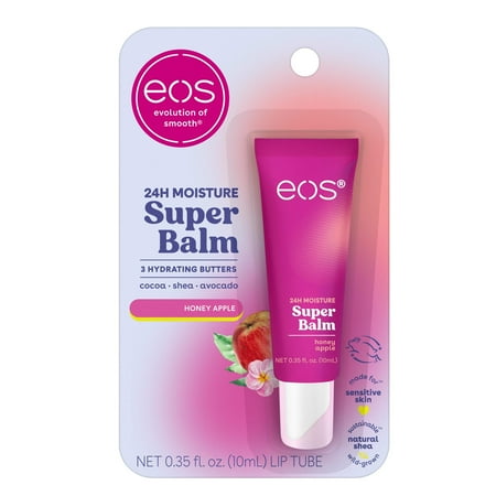 Eos 24HR Moisture Super Balm- Honey Apple, Lip Sleeping Mask, 0.35 fl oz, 1 Pack