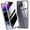 Silver, variant on Dteck Privacy Magnetic Case for iPhone 14 Pro Max, Anti-peep Double Sided Confidential Case Compatible with iPhone 14 Pro Max with Privacy Screen Protector Tempered Glass Metal Bumper,Purple