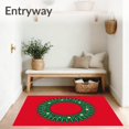 thumbnail image 3 of ODIKA 4'x6' Machine Washable Non-Slip Area Rug, Starlight Wreath Magnificent Presentation High Traffic Rug, Red, 625702, 3 of 7