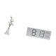 thumbnail image 5 of Figura de escritorio, estatua de bailarina, adorno de mesa, escultura de bailarina moderna, reloj de pared digital, material de resina, base estable,, 5 of 8