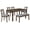 Walnut Cross-Back, variant on Farmhouse Dining Room Table Set for 6 with Upholstered Bench and Chairs