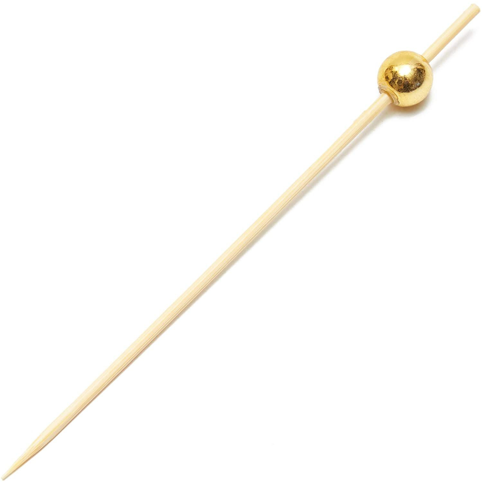 Gold Pearl Cocktail Picks, Bamboo Appetizer Toothpicks (4.7 Inches, 150 Pack) - image 4 of 7