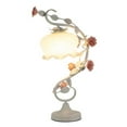 thumbnail image 6 of Flower Table Lamp Lily Shaped Glass Green Bedside Desk Light Gorgeous Ornament, 6 of 22