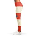 thumbnail image 3 of Retro Puerto Rican Flag Print Leggings, Puerto Rico Sexy Yoga Leggings For Women., 3 of 5