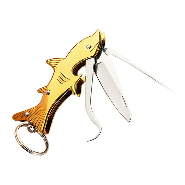 Pompotops Multifunctional Foldable Keychain Stainless Steel Toothpick Knife Pick Teeth Carry Ultra-fine Anti-plug Tooth Hook Crochet Can Open Bottle Buckle Teeth Clearance