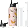 thumbnail image 2 of 40oz Cute Corgi Water Bottle with Handle and Flip Straw, Dog Sports Stainless Steel Insulated Cup, Travel Coffee Mug Tumbler, Birthday Mothers Day Chritmas Gifts for Women Animal Lovers, 2 of 6