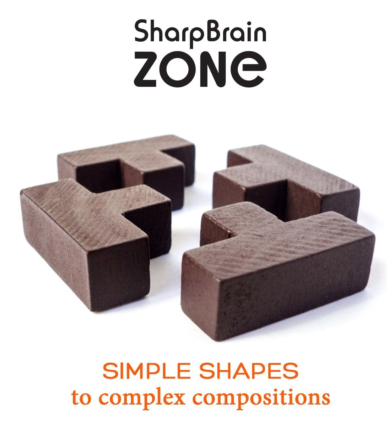 Sharp Brain Zone Puzzle Casse-tête 3D en Bois Casse tête en Forme de T Tétris Explorez Votre créativité et Votre capacité à résoudre Les probl&egr Jouet éducatif pour Les Enfants et Les Adultes 