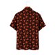thumbnail image 4 of Camisa de manga corta con cuello en V para hombre, con estampado de Halloween, informal, con estampado de blusa Pompotops  oipoqjl45899, 4 of 7