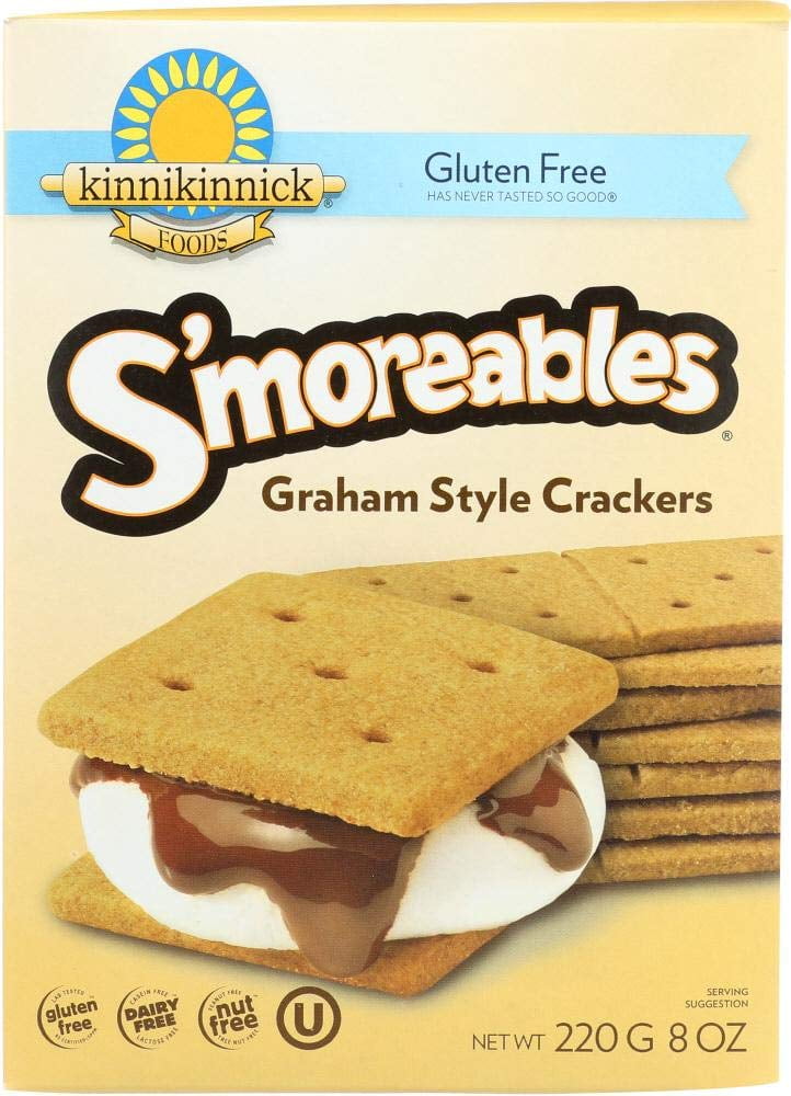 Kinnikinnick S'moreables Graham Style Crackers Gluten Free 8 oz Pack of 2