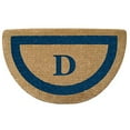 thumbnail image 1 of Nedia Home Heavy Duty 22" x 36" Coco Mat, Blue Single Picture Frame Monogrammed D, Half Round, 1 of 1