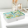 thumbnail image 6 of Landscape PU Leather Earring Holder Jewelry Organizer with Removable Compartment and Necklace Holder, Portable, 6 of 6