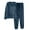 Blue, variant on successthop Mens Pajamas Sets Thick Long Sleeve Crew Neck Tops with Full Pants Winter Fall Loungewear