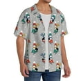 thumbnail image 3 of Lafuoo Skiing penguin Pattern Men's Cuban Collar Short Sleeve Shirt, Button-Down Resort Beach Pocket Shirt-XX-Large, 3 of 7