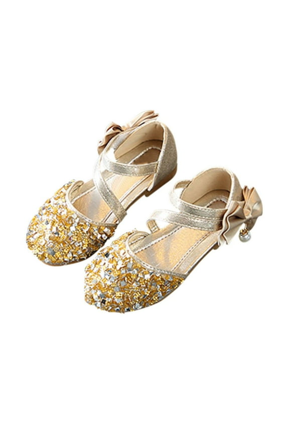 Girls Glittler Sandals Mary Jane Kids Princess Sparkly Party Dress Shoes Latin Tango Dance Shoes