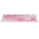 thumbnail image 5 of 104 Uds. Tapas de teclas proceso de teñido blanco rosa apariencia mate teclas PBT para teclado mecánico de 61/87/104 teclas, 5 of 5