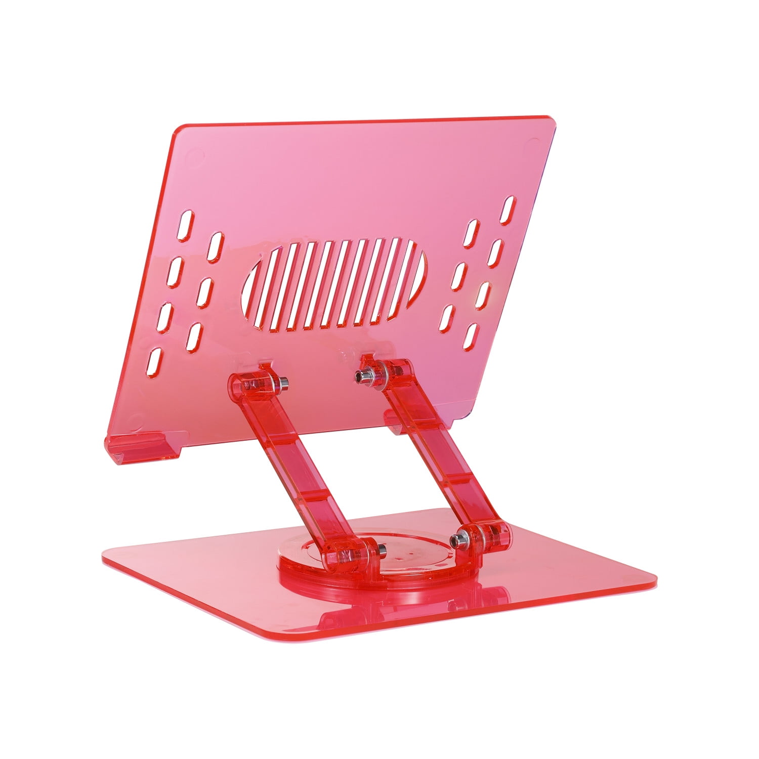 Incipio Translucent Adjustable Laptop Stand for Desk, Foldable, Portable Computer/Tablet Stand 360° Rotating-Iridescent