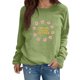 thumbnail image 1 of Gibobby Sudaderas para Mujer Sudadera de manga larga para mujer estilo casual cuello redondo ajuste holgado para regalos(Verde,G), 1 of 5