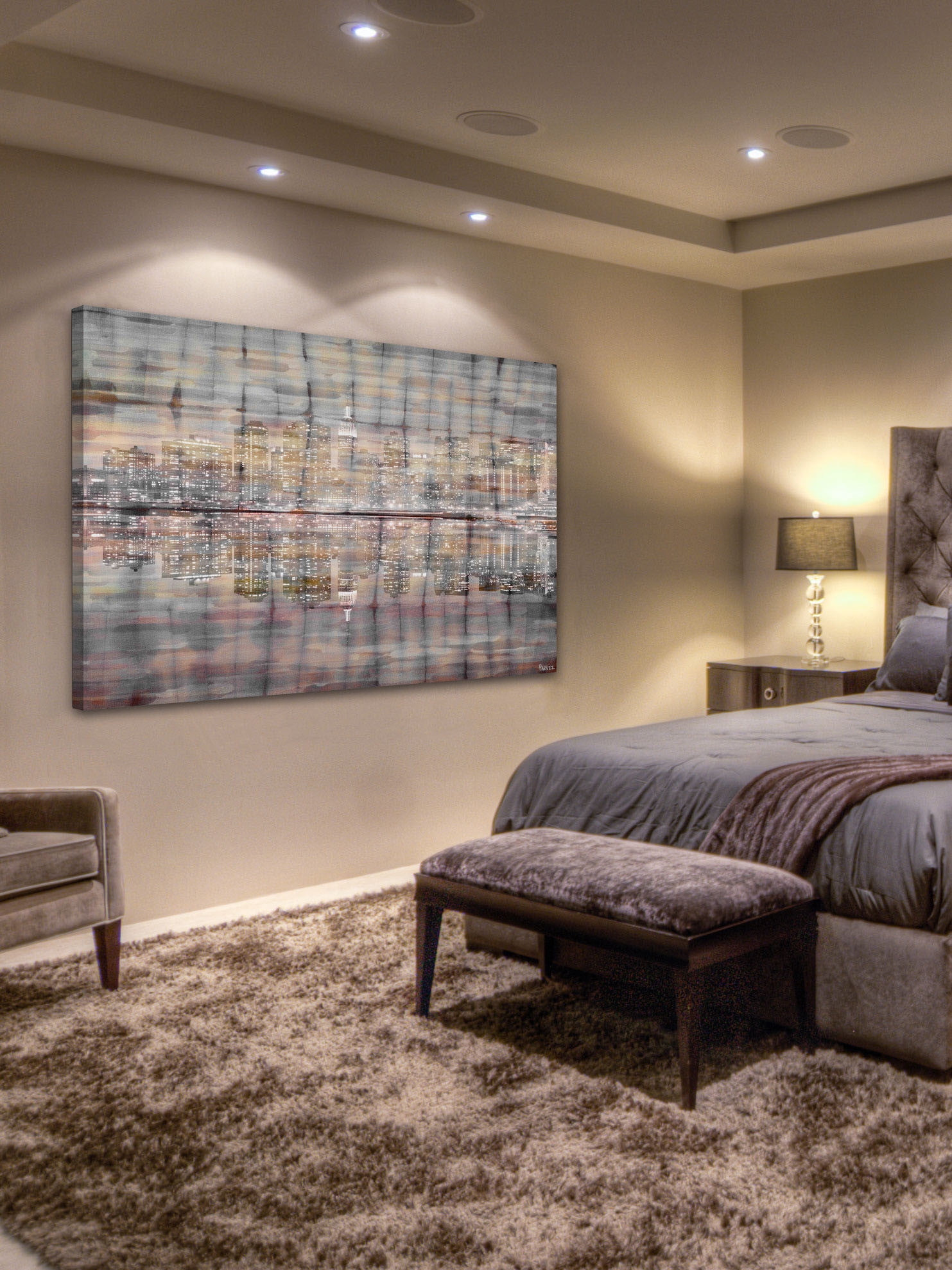 Parvez Taj "Bright Lights" Print on Canvas