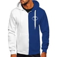 thumbnail image 1 of Bowake Hoodies For Men Zip Up Loose Color Block Hooded Jacket with Pocket Plus Size Casual Sweatshirt, 1 of 2