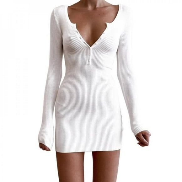 Sexy V Neck Women Autumn Bandage Dress Full Sleeves Celebrity Bodycon Club Vestidos Evening Party Dresses Black M