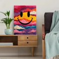 thumbnail image 5 of Retro Smiley Face Canvas Wall Art, Danish Pastel Groovy Print, Teen Dorm Room Wall Decor, 5 of 8