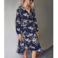 thumbnail image 2 of Vestido Floral De Manga Larga, Vestido Floral Suave Para Mujer Para Ir De Compras, 2 of 7