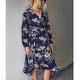 thumbnail image 1 of Vestido Floral De Manga Larga, Vestido Floral Suave Para Mujer Para Ir De Compras, 1 of 7