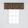 thumbnail image 2 of Floral Window Valance, Wild Flowers Rhythmic Earth Toned Print, Curtain Valance for Kitchen Bedroom Decor with Rod Pocket, 54" X 18", Burgundy Multicolor, by Ambesonne, 2 of 2