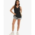 thumbnail image 4 of Women Deep V Neck Tank Top Sleeveless Flowy Shirt Summer Loose Tank Top for Women, 4 of 5