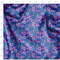 thumbnail image 4 of Soimoi Heavyweight Cotton Poplin Fabric Material, Blue- Floral Printed- 42" Inch Width, Natural Cotton Material For Quilt Making, Dresses, Pajamas, Pillowcases, Tablecloths, Kurtis, 1 Yard, 4 of 6