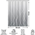 thumbnail image 2 of Ombre Grey Striped Shower Curtain for Bathroom 60"x72", Geometric Modern Shower Curtain Set with Hooks 72 Inches Long Boho Fabric Waterproof Hotel Bath Accessories Machine Washable, 2 of 14