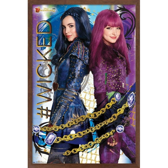 Disney Descendants 2 - Wicked Wall Poster, 14.725" x 22.375", Framed