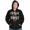 thumbnail image 3 of Fishing Girls Cute Flirty First Date Zip Hoodie Sweatshirt Women Brisco Brands S, 3 of 5