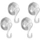 thumbnail image 1 of Ganchos con ventosa, reutilizables e impermeables, colgador de toallas de ducha transparente para decoraciones de cocina y baño, fácil de instalar, diseño único y hermoso, paquete de 2, 1 of 5