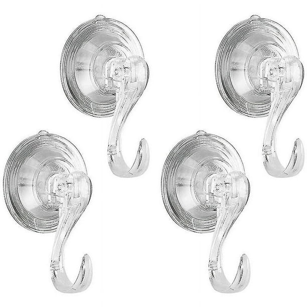 Ganchos con ventosa, reutilizables e impermeables, colgador de toallas de ducha transparente para decoraciones de cocina y baño, fácil de instalar, diseño único y hermoso, paquete de 2