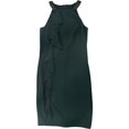 thumbnail image 1 of Ralph Lauren Vestido ajustado adornado para mujer, verde, 10, 1 of 2