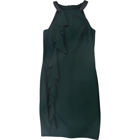 Ralph Lauren Vestido ajustado adornado para mujer, verde, 10