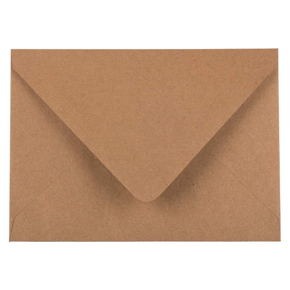 JAM A6 V, Flap Envelopes, 4.8x6.5, 50/Pack, Brown Kraft Recycled
