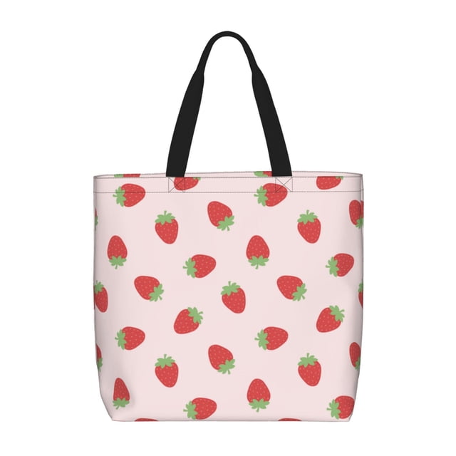 Balery Strawberry Bolsa de Mano para Mujeres con Cremallera, Bolsa de Gimnasio con Compartimentos, Bolsa para Laptop, Bolsa para Trabajo