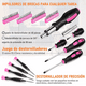thumbnail image 4 of Juego De Herramientas Mecánicas Para Mujer 207 Piezas, Rosa con Negro, 4 of 5