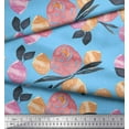 thumbnail image 2 of Soimoi Cotton Duck Fabric Flower & Leaves Watercolor Print Fabric by Yard 56 Inch Wide, 2 of 3