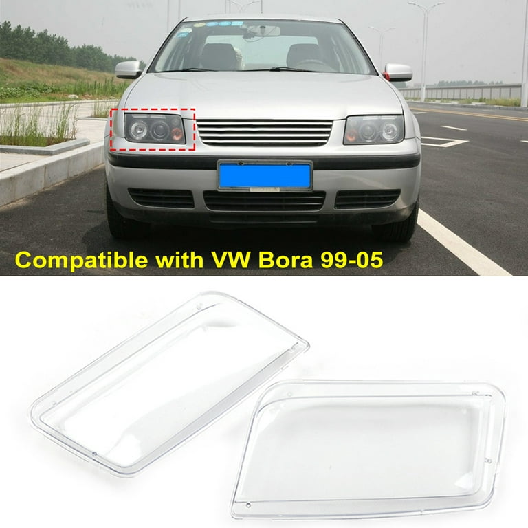 XWQ Headlight Cover Clear Lens Protective Plastic Replacement Headlamp Lens  Shell Lampshade 1J5941017AH 1J5941017BH for VW Bora 99-05 