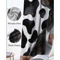 thumbnail image 3 of Cow Printed Blackout Curtains for Bedroom Living Room Darkening Curtains 63 Inches Long Farmhouse Watercolor Country Wooden Grain Window Curtain 2 Panels Set Window Treatment Grommet Drapes 52"x63", 3 of 9