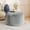 Grey, variant on Round Stuffed Pouf Ottoman Foot Rest, Faux Fur Poufs with Memory Foam Filling, Ottomans for Living Room, Nursery, Dorm, Soft Foot Stool Ottoman for Couch, Perfect for Resting Your Feet