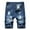Blue, variant on Puntoco Men'S Pants Clearance High-End Ripped Personality Camouflage Stitching Trend Denim Shorts